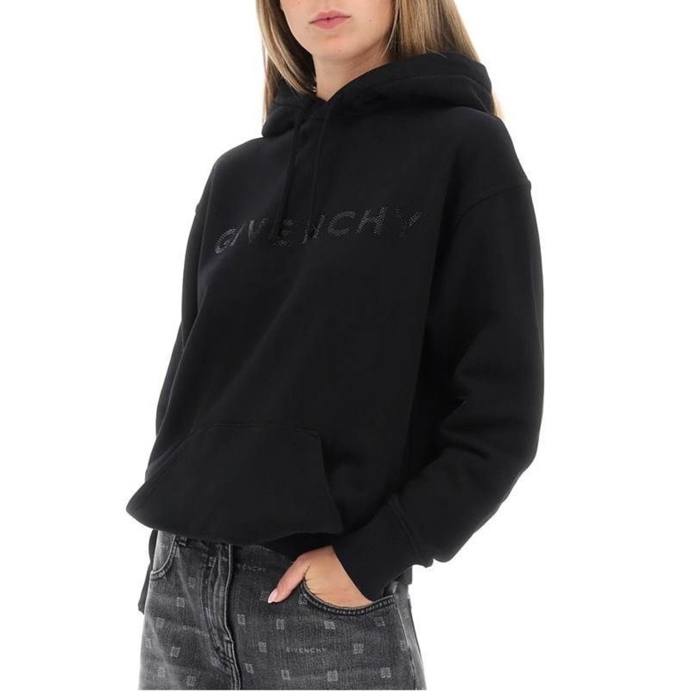 Givenchy Black Logo Hoodie Size M